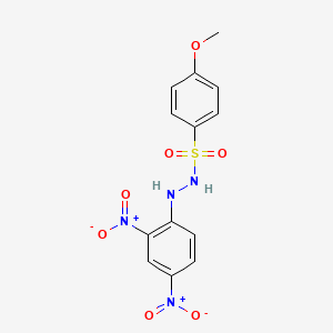 molecular formula C13H12N4O7S B5993255 N'-(2,4-dinitrophenyl)-4-methoxybenzenesulfonohydrazide 