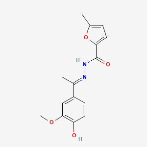 N'-[1-(4-hydroxy-3-methoxyphenyl)ethylidene]-5-methyl-2-furohydrazide