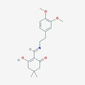 molecular formula C19H25NO4 B5993264 2-({[2-(3,4-dimethoxyphenyl)ethyl]amino}methylene)-5,5-dimethyl-1,3-cyclohexanedione 