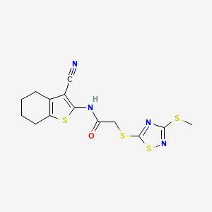 N-(3-cyano-4,5,6,7-tetrahydro-1-benzothien-2-yl)-2-{[3-(methylthio)-1,2,4-thiadiazol-5-yl]thio}acetamide