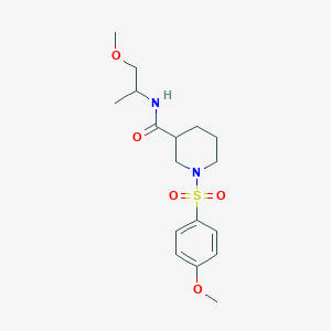 1-(4-methoxyphenyl)sulfonyl-N-(1-methoxypropan-2-yl)piperidine-3-carboxamide