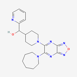 {1-[6-(1-azepanyl)[1,2,5]oxadiazolo[3,4-b]pyrazin-5-yl]-4-piperidinyl}(2-pyridinyl)methanol