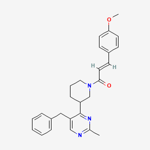 5-benzyl-4-{1-[(2E)-3-(4-methoxyphenyl)-2-propenoyl]-3-piperidinyl}-2-methylpyrimidine