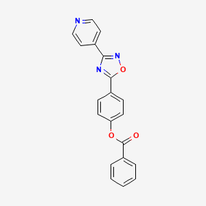 molecular formula C20H13N3O3 B5993343 4-[3-(4-pyridinyl)-1,2,4-oxadiazol-5-yl]phenyl benzoate 