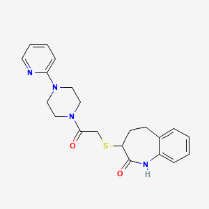 3-({2-oxo-2-[4-(2-pyridinyl)-1-piperazinyl]ethyl}thio)-1,3,4,5-tetrahydro-2H-1-benzazepin-2-one