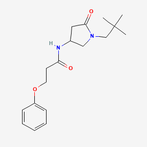 N-[1-(2,2-dimethylpropyl)-5-oxopyrrolidin-3-yl]-3-phenoxypropanamide