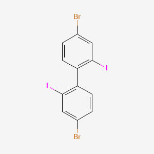 molecular formula C12H6Br2I2 B599337 4,4'-Dibromo-2,2'-diiodo-1,1'-biphenyl CAS No. 852138-89-7