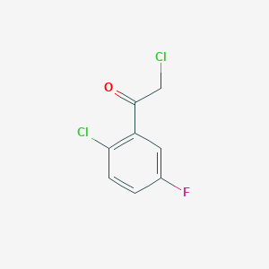 molecular formula C8H5Cl2FO B059934 2-Chloro-1-(2-chloro-5-fluorophenyl)ethanone CAS No. 1214391-59-9