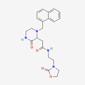 2-[1-(1-naphthylmethyl)-3-oxo-2-piperazinyl]-N-[2-(2-oxo-1,3-oxazolidin-3-yl)ethyl]acetamide