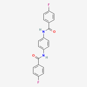 molecular formula C20H14F2N2O2 B5993440 N,N'-1,4-phenylenebis(4-fluorobenzamide) 