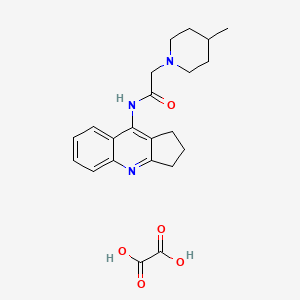 molecular formula C22H27N3O5 B5993447 N-(2,3-dihydro-1H-cyclopenta[b]quinolin-9-yl)-2-(4-methyl-1-piperidinyl)acetamide oxalate 