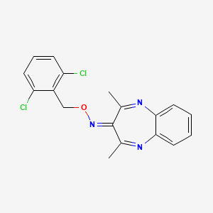 2,4-dimethyl-3H-1,5-benzodiazepin-3-one O-(2,6-dichlorobenzyl)oxime