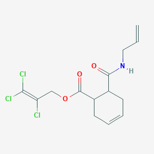 molecular formula C14H16Cl3NO3 B5993469 2,3,3-trichloro-2-propen-1-yl 6-[(allylamino)carbonyl]-3-cyclohexene-1-carboxylate 