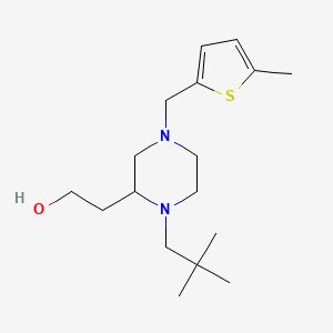 2-{1-(2,2-dimethylpropyl)-4-[(5-methyl-2-thienyl)methyl]-2-piperazinyl}ethanol