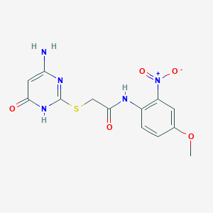 2-[(4-amino-6-hydroxy-2-pyrimidinyl)thio]-N-(4-methoxy-2-nitrophenyl)acetamide