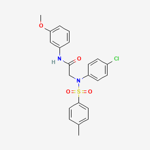 molecular formula C22H21ClN2O4S B5993508 N~2~-(4-chlorophenyl)-N~1~-(3-methoxyphenyl)-N~2~-[(4-methylphenyl)sulfonyl]glycinamide 