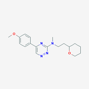 5-(4-methoxyphenyl)-N-methyl-N-[2-(tetrahydro-2H-pyran-2-yl)ethyl]-1,2,4-triazin-3-amine