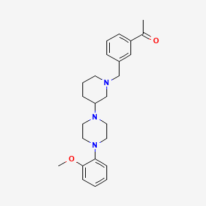 1-[3-({3-[4-(2-methoxyphenyl)-1-piperazinyl]-1-piperidinyl}methyl)phenyl]ethanone