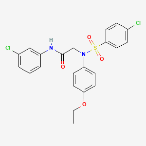 N~1~-(3-chlorophenyl)-N~2~-[(4-chlorophenyl)sulfonyl]-N~2~-(4-ethoxyphenyl)glycinamide