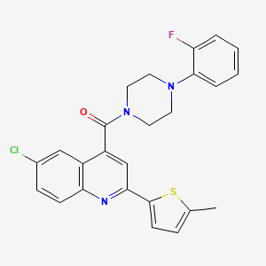 6-chloro-4-{[4-(2-fluorophenyl)-1-piperazinyl]carbonyl}-2-(5-methyl-2-thienyl)quinoline