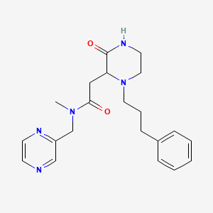 N-methyl-2-[3-oxo-1-(3-phenylpropyl)-2-piperazinyl]-N-(2-pyrazinylmethyl)acetamide