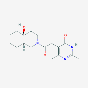 5-{2-[(4aS*,8aS*)-4a-hydroxyoctahydroisoquinolin-2(1H)-yl]-2-oxoethyl}-2,6-dimethylpyrimidin-4(3H)-one