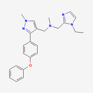 1-(1-ethyl-1H-imidazol-2-yl)-N-methyl-N-{[1-methyl-3-(4-phenoxyphenyl)-1H-pyrazol-4-yl]methyl}methanamine