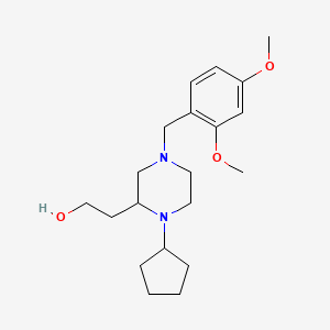 molecular formula C20H32N2O3 B5993573 2-[1-cyclopentyl-4-(2,4-dimethoxybenzyl)-2-piperazinyl]ethanol 