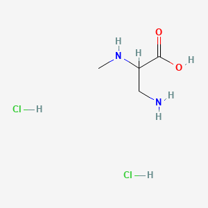 molecular formula C4H12Cl2N2O2 B599360 3-Amino-2-(methylamino)propanoic acid dihydrochloride CAS No. 17289-22-4