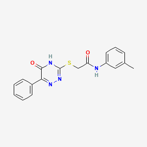 N-(3-methylphenyl)-2-[(5-oxo-6-phenyl-4,5-dihydro-1,2,4-triazin-3-yl)thio]acetamide