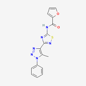 N-[3-(5-methyl-1-phenyl-1H-1,2,3-triazol-4-yl)-1,2,4-thiadiazol-5-yl]-2-furamide