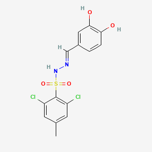 2,6-dichloro-N'-(3,4-dihydroxybenzylidene)-4-methylbenzenesulfonohydrazide