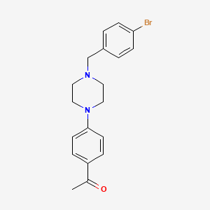 molecular formula C19H21BrN2O B5993650 1-[4-[4-[(4-bromophenyl)methyl]piperazin-1-yl]phenyl]ethanone 