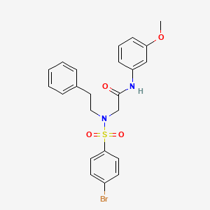 N-(3-Methoxyphenyl)-2-[N-(2-phenylethyl)4-bromobenzenesulfonamido]acetamide