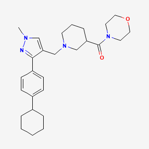 molecular formula C27H38N4O2 B5993667 4-[(1-{[3-(4-cyclohexylphenyl)-1-methyl-1H-pyrazol-4-yl]methyl}-3-piperidinyl)carbonyl]morpholine 