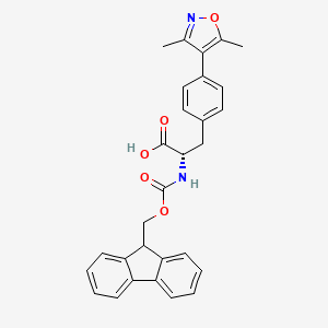 molecular formula C29 H26 N2 O5 B599367 (S)-2-((((9H-Fluoren-9-yl)methoxy)carbonyl)amino)-3-(4-(3,5-dimethylisoxazol-4-yl)phenyl)propanoic acid CAS No. 1381790-25-5