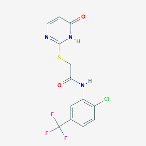 N-[2-chloro-5-(trifluoromethyl)phenyl]-2-[(6-oxo-1,6-dihydropyrimidin-2-yl)thio]acetamide