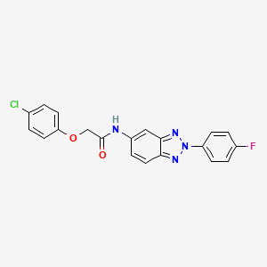 molecular formula C20H14ClFN4O2 B5993680 2-(4-chlorophenoxy)-N-[2-(4-fluorophenyl)-2H-1,2,3-benzotriazol-5-yl]acetamide 