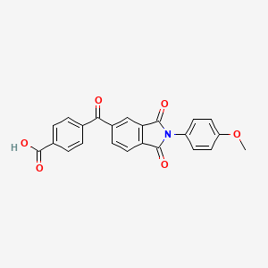 molecular formula C23H15NO6 B5993683 4-{[2-(4-methoxyphenyl)-1,3-dioxo-2,3-dihydro-1H-isoindol-5-yl]carbonyl}benzoic acid 