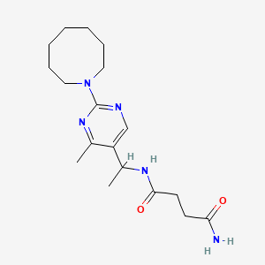 N-{1-[2-(1-azocanyl)-4-methyl-5-pyrimidinyl]ethyl}succinamide