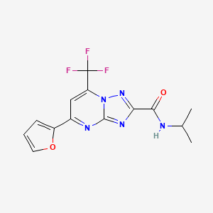 5-(2-furyl)-N-isopropyl-7-(trifluoromethyl)[1,2,4]triazolo[1,5-a]pyrimidine-2-carboxamide