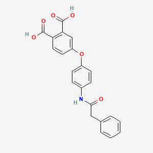 molecular formula C22H17NO6 B5993735 4-{4-[(phenylacetyl)amino]phenoxy}phthalic acid 