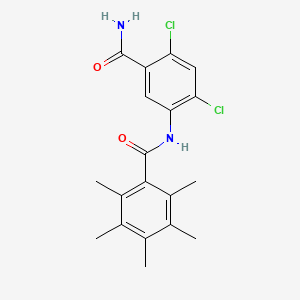 N-(5-carbamoyl-2,4-dichlorophenyl)-2,3,4,5,6-pentamethylbenzamide