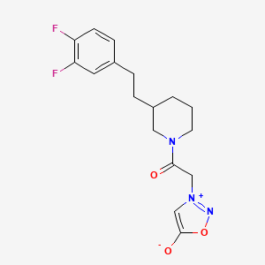 3-(2-{3-[2-(3,4-difluorophenyl)ethyl]-1-piperidinyl}-2-oxoethyl)-1,2,3-oxadiazol-3-ium-5-olate