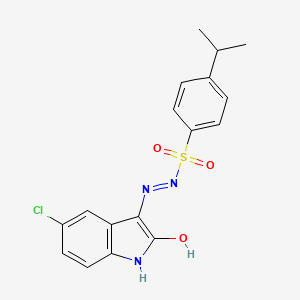 molecular formula C17H16ClN3O3S B5993771 N'-(5-chloro-2-oxo-1,2-dihydro-3H-indol-3-ylidene)-4-isopropylbenzenesulfonohydrazide 