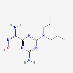 molecular formula C10H19N7O B5993779 4-amino-6-(dipropylamino)-N'-hydroxy-1,3,5-triazine-2-carboximidamide 