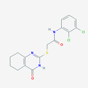 molecular formula C16H15Cl2N3O2S B5993814 N-(2,3-dichlorophenyl)-2-[(4-oxo-3,4,5,6,7,8-hexahydro-2-quinazolinyl)thio]acetamide 