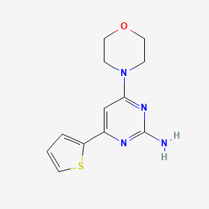 molecular formula C12H14N4OS B599384 4-(4-Morpholinyl)-6-(2-thienyl)-2-pyrimidinylamine CAS No. 832075-97-5