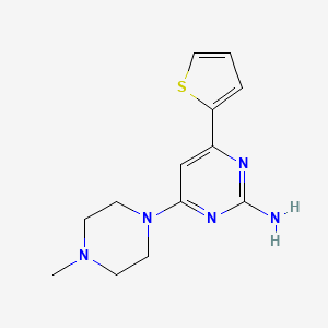 molecular formula C13H17N5S B599385 4-(4-Methyl-1-piperazinyl)-6-(2-thienyl)-2-pyrimidinamine CAS No. 832075-95-3