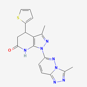 3-methyl-1-(3-methyl[1,2,4]triazolo[4,3-b]pyridazin-6-yl)-4-(2-thienyl)-1,4,5,7-tetrahydro-6H-pyrazolo[3,4-b]pyridin-6-one